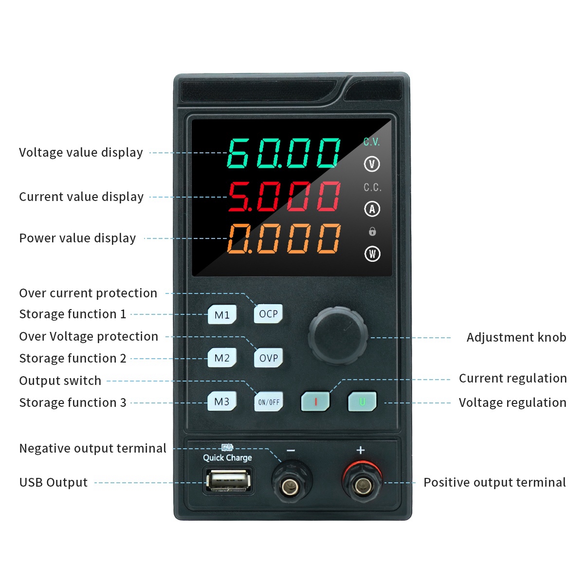 MYAMI 30V 32V 10A con USB/RS48 - Programmable Dc Power Supply 60V 5A recensione e prezzo
